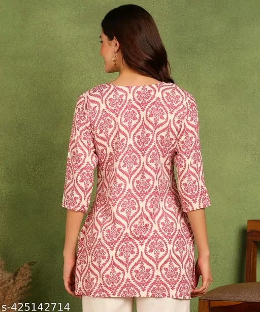 New Ethnic 4 You Straight Short Kurta for Girls and Women