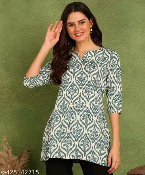 New Ethnic 4 You Straight Short Kurta for Girls and Women