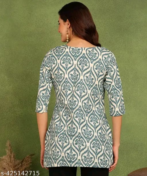 New Ethnic 4 You Straight Short Kurta for Girls and Women
