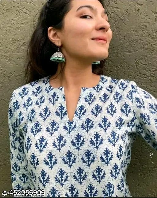 Cotton Printed Short Kurti for Women