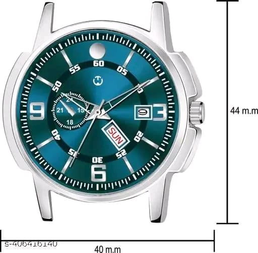 Silver Stainless Chain Green Dial Men’s & Boy’s Analog Watch