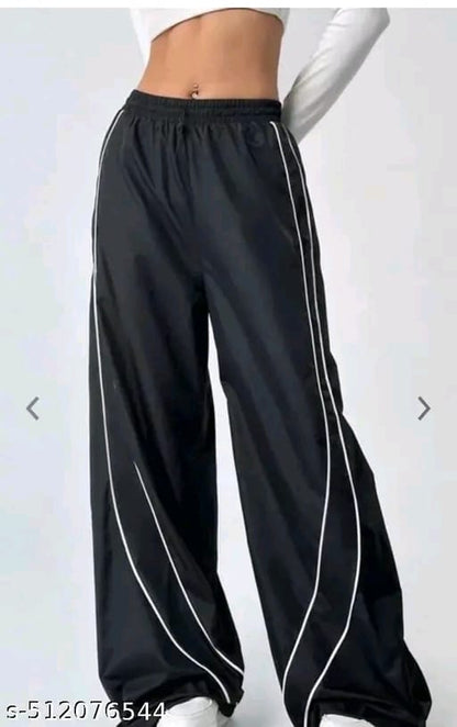 Women solid ns piaping stylish jogers pants