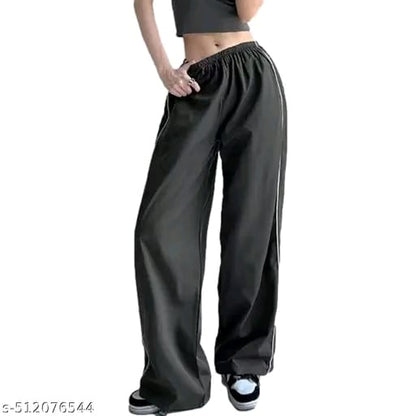 Women solid ns piaping stylish jogers pants