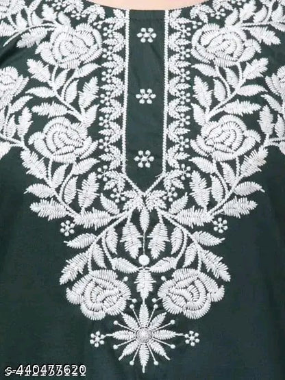Timorous Fashion: Elegant Rayon Short Kurtis with Embroidery (XS-XXL)