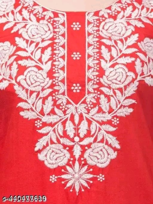 Timorous Fashion: Elegant Rayon Short Kurtis with Embroidery (XS-XXL)