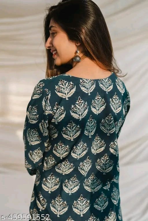 Girls Printed Rayon Women Short Kurta