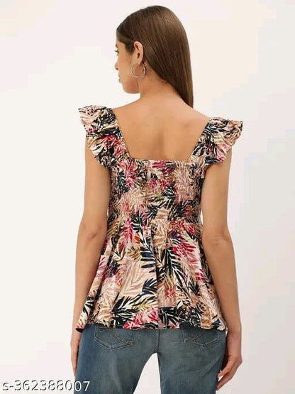 PRG Casual Sleeveless White Women Top