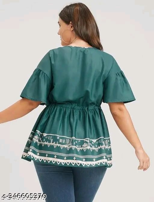 womens rayon printed top, partywear top, festival top, daily wear top, long top, pritned top